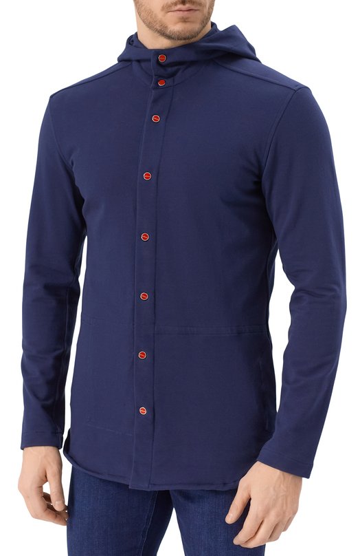 Хлопковая рубашка Kiton UMCPETEH0805210 Синий  UMCPETEH0805210 Фото 3