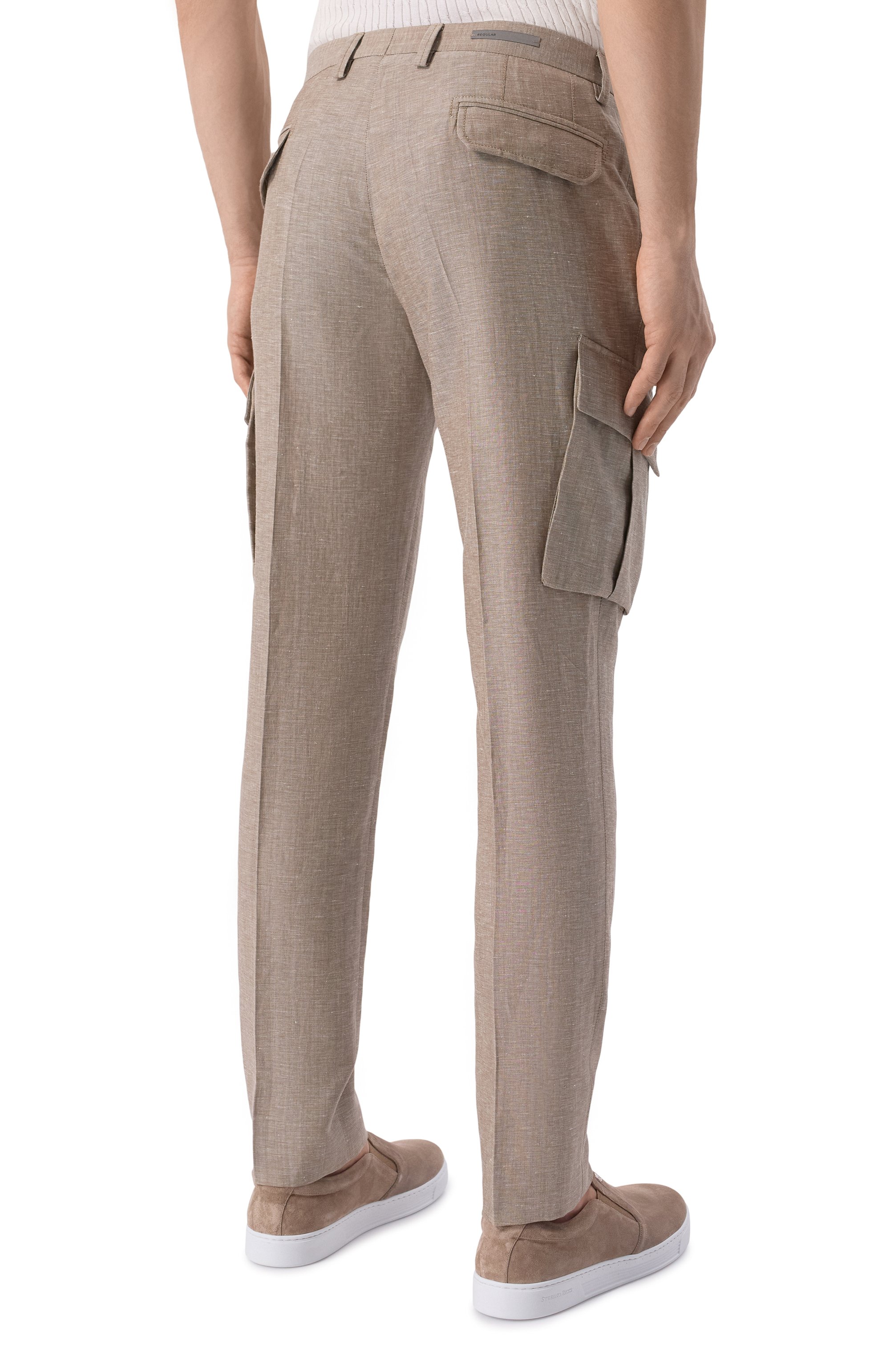 Брюки-карго из шерсти и льна CORNELIANI, арт. 254L02-2514164, фото 4