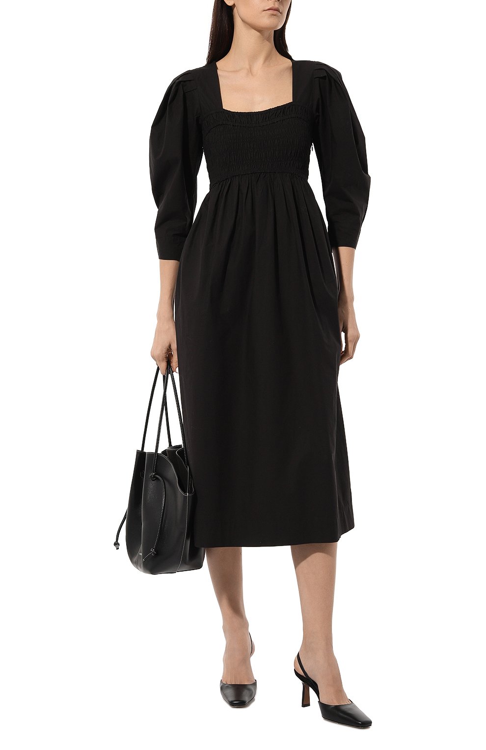 Хлопковое платье GANNI, арт. F8697, фото 2