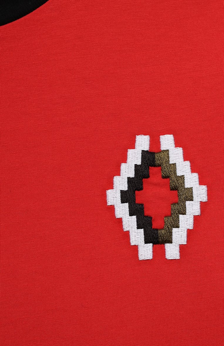 Детская хлопковая футболка MARCELO BURLON KIDS OF MILAN красного цвета, арт. CBAA002F21JER001 | Фото 3 (Материал внешний: Хлопок; Рукава: Короткие; Мальчики Кросс-КТ: Футболка-одежда; Драгоценные камни: Проставлено; Материал сплава: Проставлено; Ростовка одежда: 10 - 11 лет | 140 - 146см, 12 лет | 152 см, 6 лет | 116 см, 8 лет | 128 см)