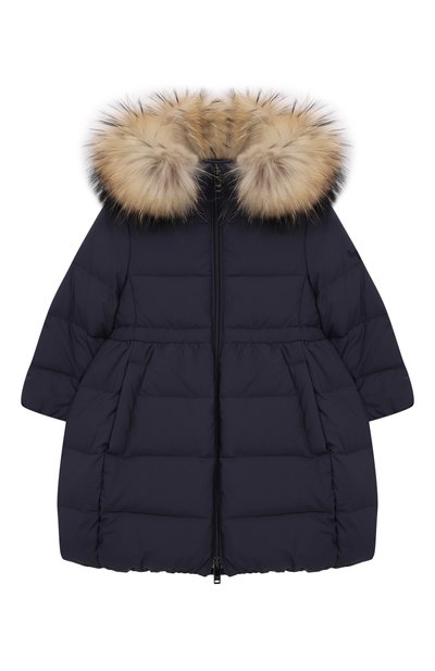 Пуховое пальто с отделкой из енота IL GUFO, арт. A25GGP0005N0108/2-4