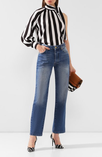 Блузка в полоску MSGM черно-белого цвета по цене 38650 руб., арт. 2742MDM118 195853, фото 2 Блузка в полоску MSGM, арт. 2742MDM118 195853, фото 2