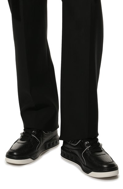 Кожаные кеды one stud VALENTINO, арт. XY2S0E71/NWN, фото 3