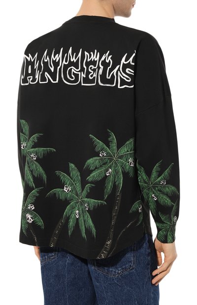 Хлопковый лонгслив PALM ANGELS, арт. PMAB001S23JER0021055, фото 4