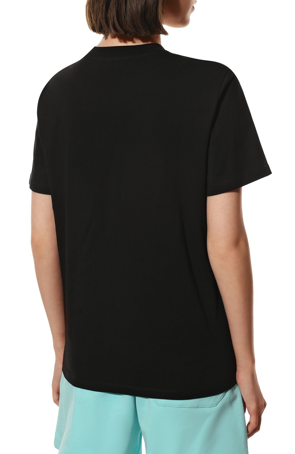 Хлопковая футболка MSGM черного цвета по цене 11650 руб., арт. 3241MDM510 227298, фото 4 Хлопковая футболка MSGM, арт. 3241MDM510 227298, фото 4