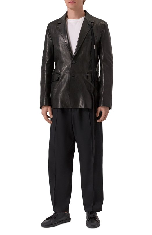 Кожаный пиджак Ann Demeulemeester B0012738/LT137 Чёрный  B0012738/LT137 Фото 4