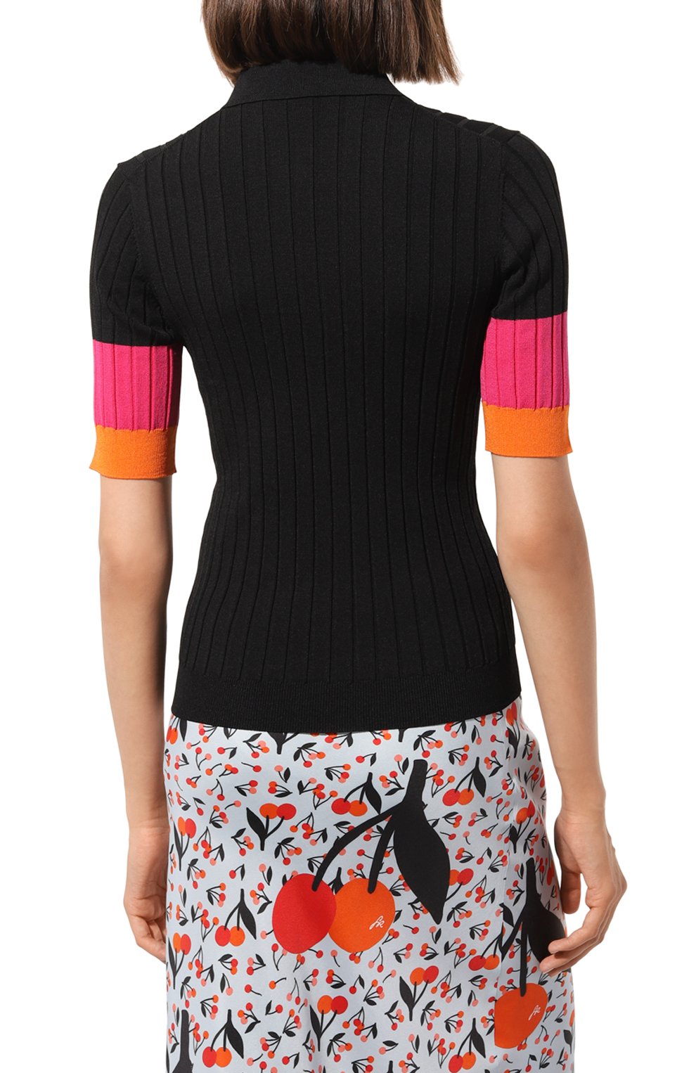 Поло из вискозы SONIA RYKIEL черного цвета по цене 39800 руб., арт. 23E62T56, фото 4 Поло из вискозы SONIA RYKIEL, арт. 23E62T56, фото 4