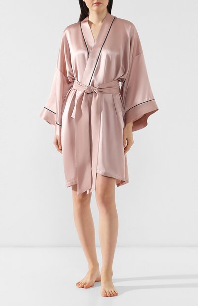 Шелковый халат OLIVIA VON HALLE светло-бежевого цвета по цене 43200 руб., арт. CT0024, фото 2 Шелковый халат OLIVIA VON HALLE, арт. CT0024, фото 2