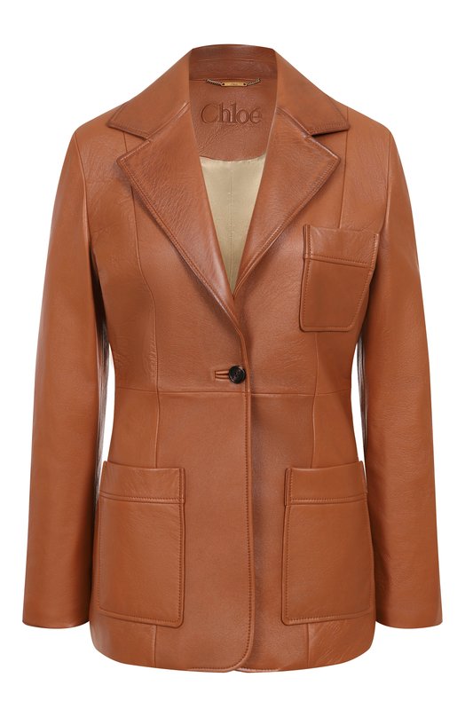 Кожаный жакет Chloé CH25ACV33204 Коричневый CH25ACV33204