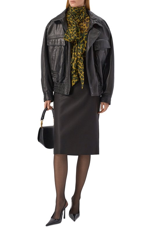 Шелковая блузка Saint Laurent 851373/Y5J72 Леопардовый  851373/Y5J72 Фото 2