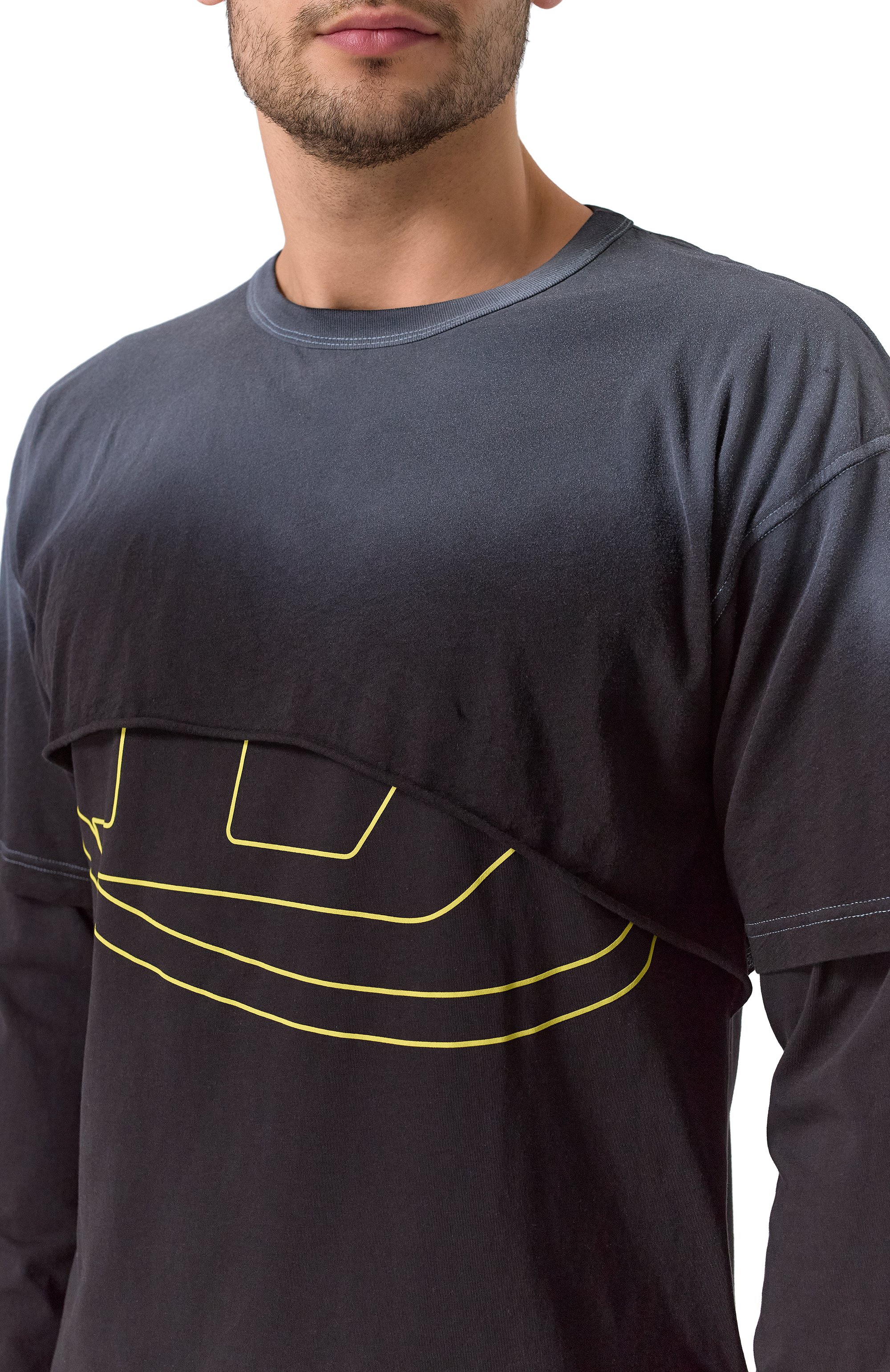 Хлопковый лонгслив DIESEL, арт. A16133/0KNAQ, фото 5