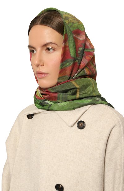 Шелковая шаль маки GOURJI, арт. 91140637/9151108, фото 2