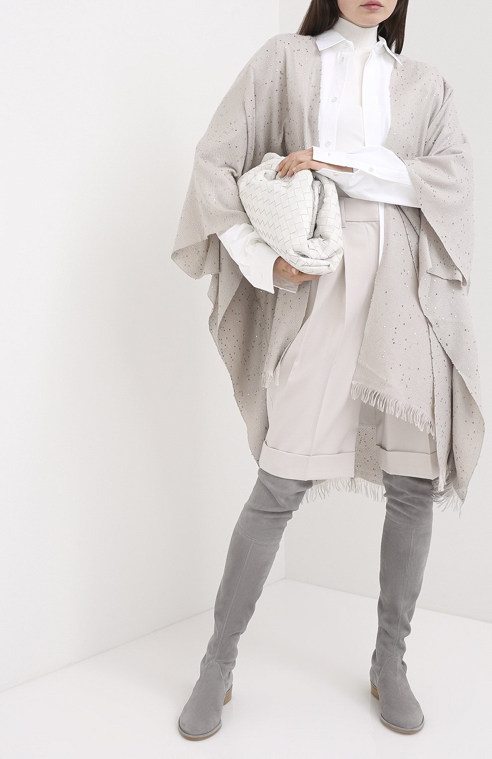 Пончо из смеси кашемира и шелка BRUNELLO CUCINELLI, арт. MSCDVSP18, фото 2