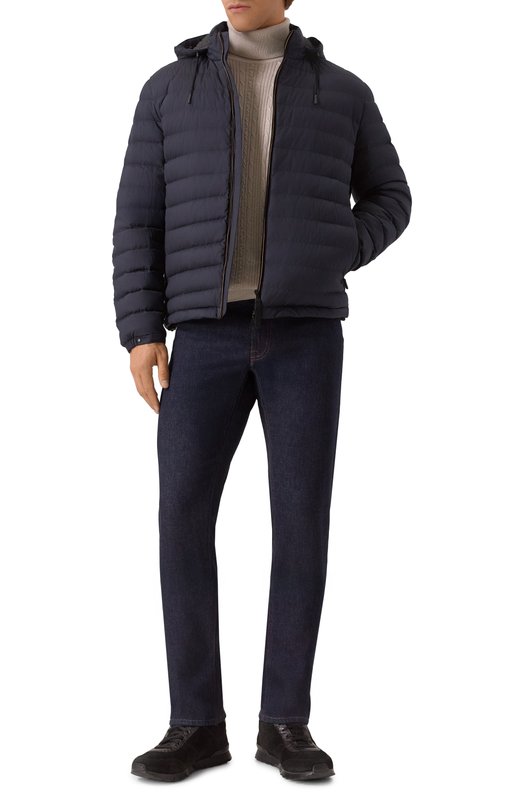 Пуховик из шерсти и шелка Zegna 7209B/E7T25 Синий  7209B/E7T25 Фото 2
