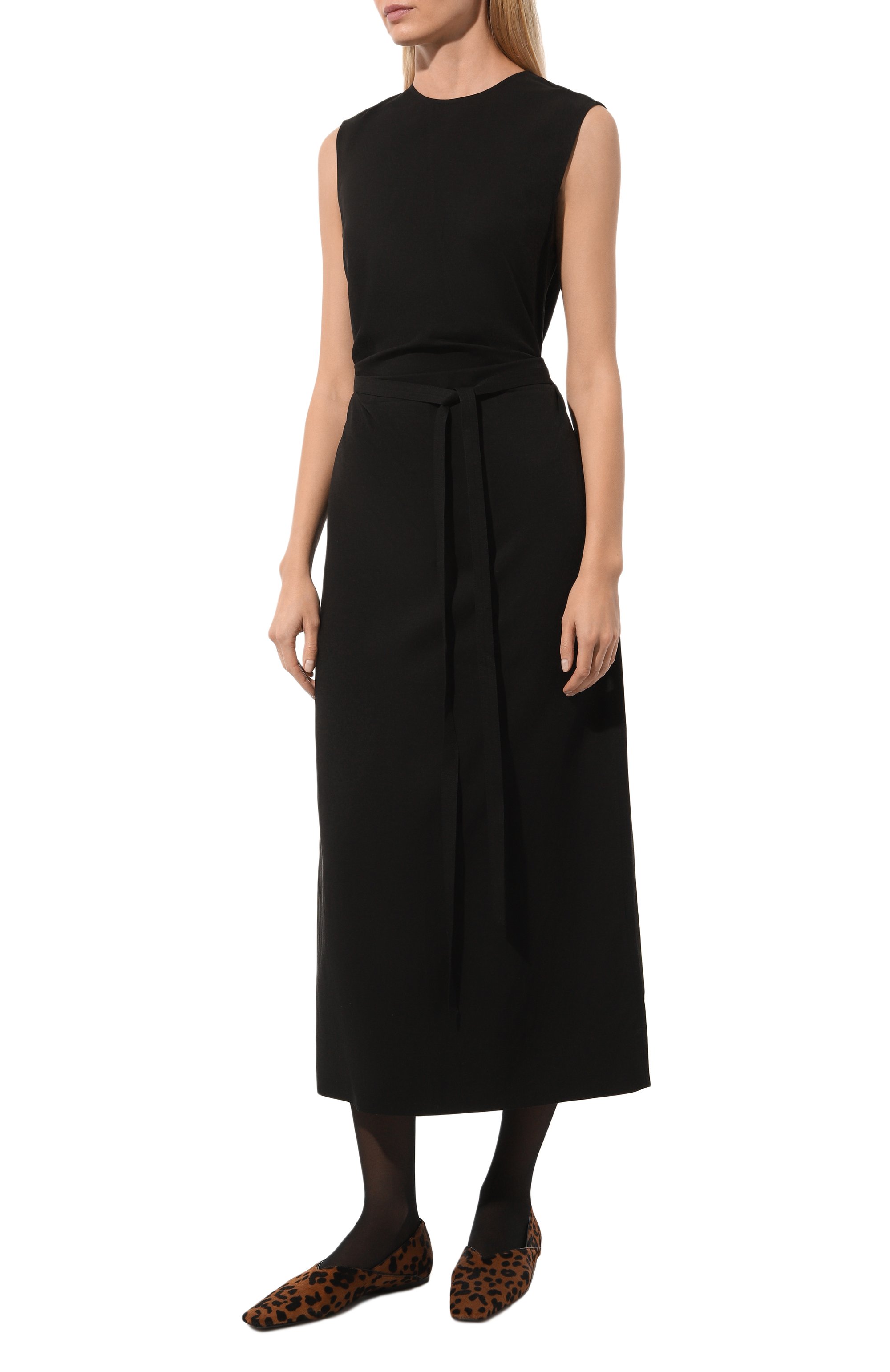 Платье из вискозы и льна TOTEME, арт. 243-WRD0124-FB0193, фото 3