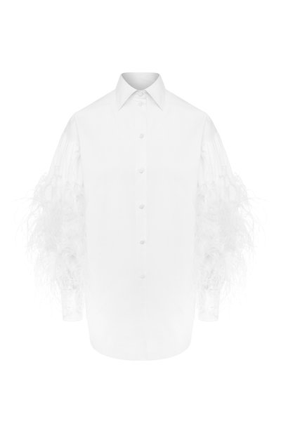 Рубашка с отделкой перьями VALENTINO, арт. TB3AB15M1M1, фото 1