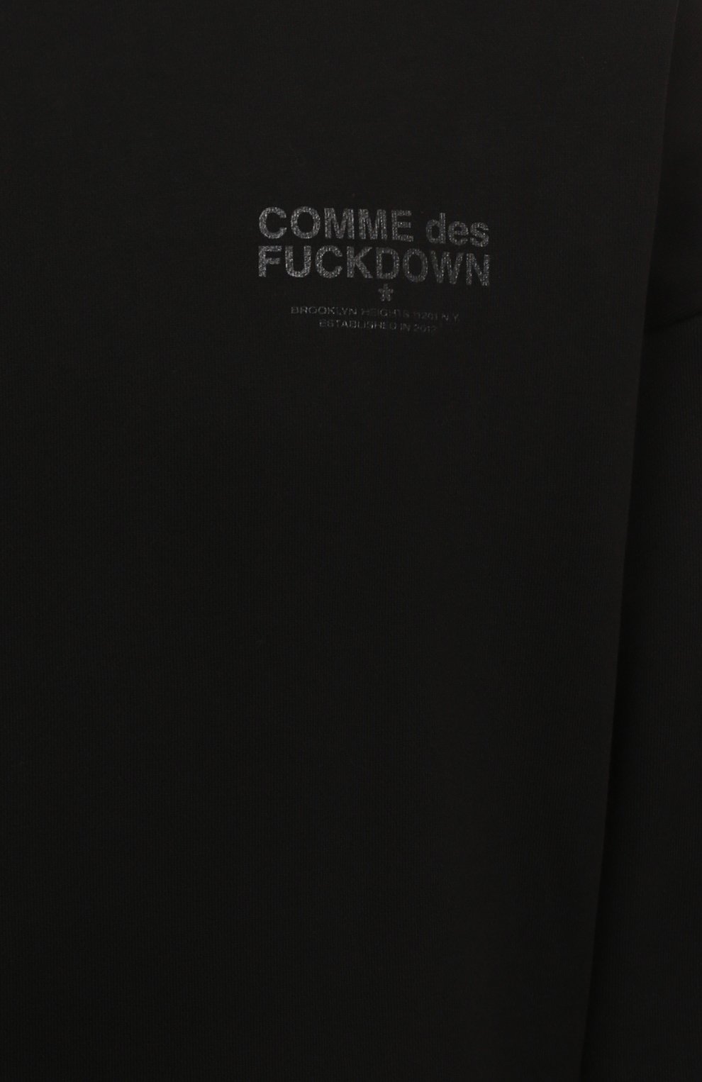 Хлопковый свитшот COMME DES FUCKDOWN черного цвета по цене 11100 руб., арт. CFABM01326, фото 5 Хлопковый свитшот COMME DES FUCKDOWN, арт. CFABM01326, фото 5