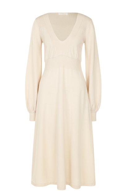 Женское вязаное платье-миди с v-образным вырезом CHLOÉ, арт. 17AMR05-17A650