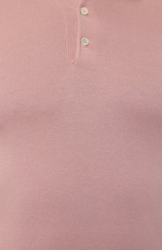 Хлопковое поло Il Borgo Cashmere Розовый, фото 5