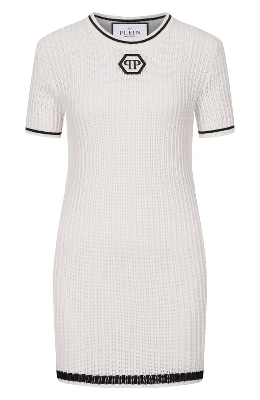 Хлопковое платье Philipp Plein SAFC WKG0441 PKN002N Белый SAFC WKG0441 PKN002N