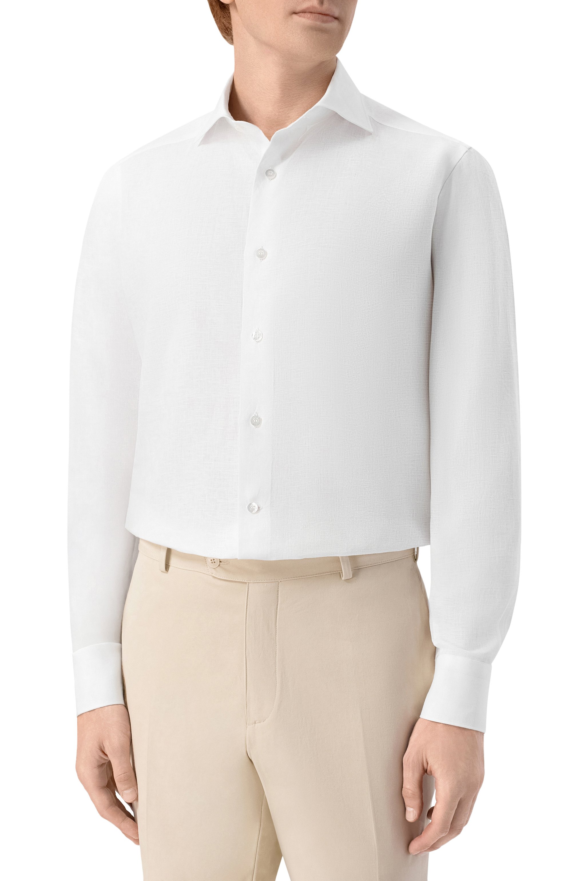 Льняная сорочка MVST белого цвета по цене 77750 руб., арт. M26.CSM.B403/3003-LINEN/AL0E, фото 3 Льняная сорочка MVST, арт. M26.CSM.B403/3003-LINEN/AL0E, фото 3