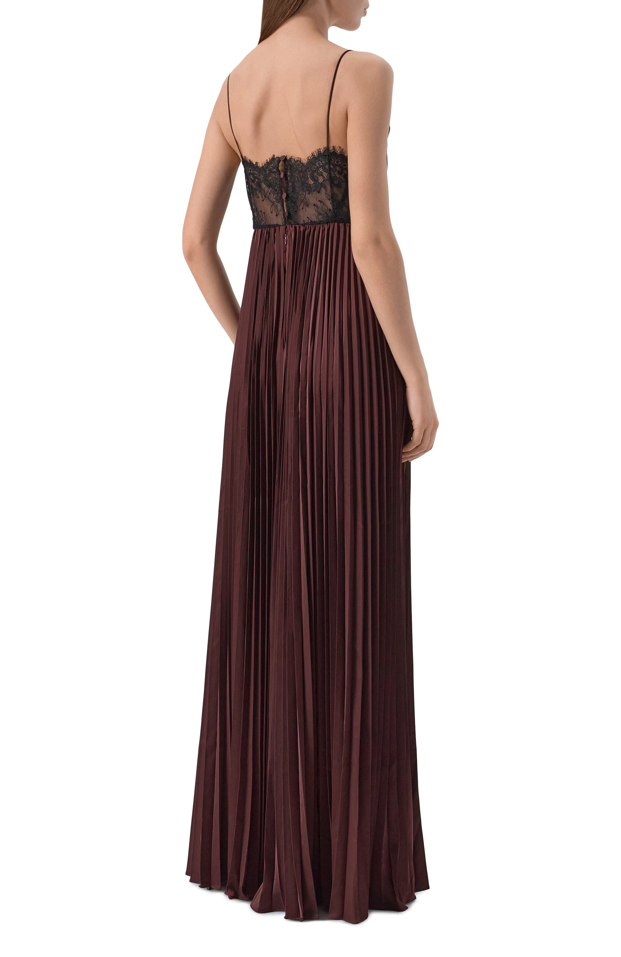 Атласное платье SELF-PORTRAIT, арт. SS26-157X-BR, фото 3