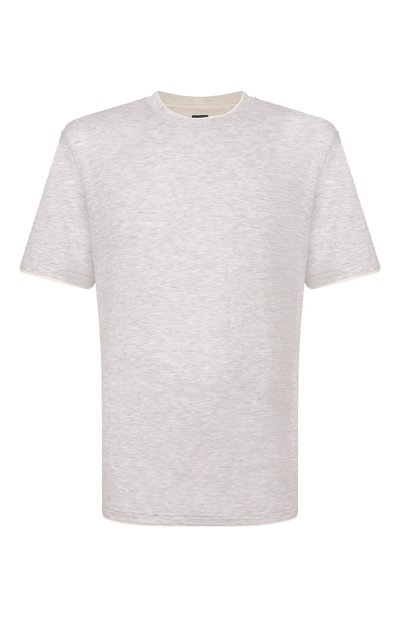 Мужская футболка изо льна и хлопка FEDELI, арт. TU000220/LIN0 C0TT0NE