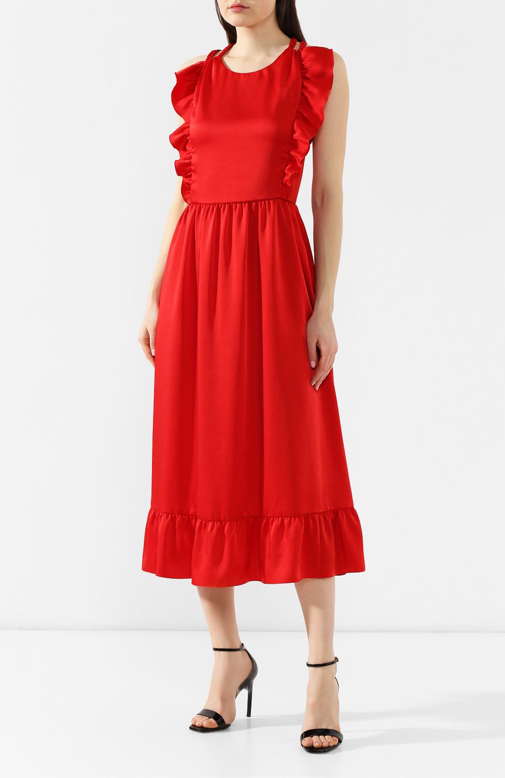 Платье-миди REDVALENTINO красного цвета по цене 54850 руб., арт. RR0VAD60/HGA, фото 3 Платье-миди REDVALENTINO, арт. RR0VAD60/HGA, фото 3
