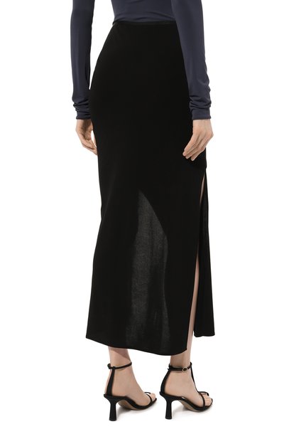 Юбка из вискозы HELMUT LANG черного цвета по цене 42250 руб., арт. M10HW305, фото 4 Юбка из вискозы HELMUT LANG, арт. M10HW305, фото 4