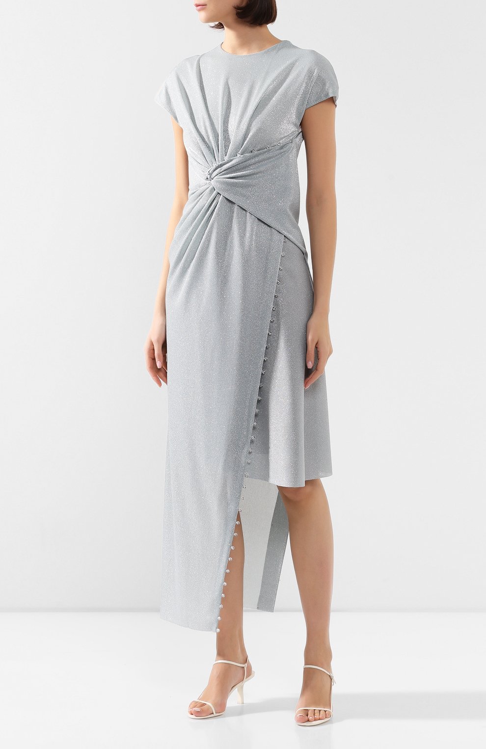 Платье LANVIN серебряного цвета по цене 118500 руб., арт. RW-DR302K-4506-E20, фото 3 Платье LANVIN, арт. RW-DR302K-4506-E20, фото 3