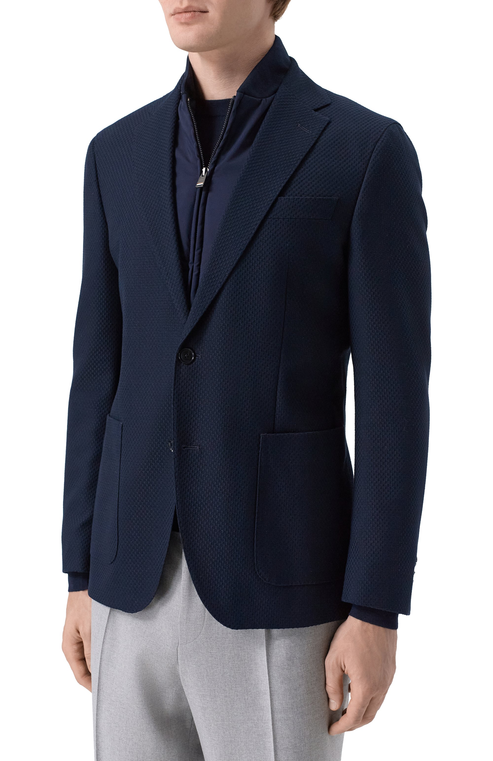 Пиджак из хлопка и шерсти BOSS, арт. 50556959, фото 3