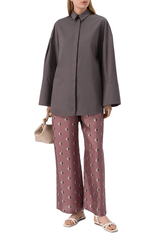 Шелковые брюки Max Mara Leisure B0A Розовый  B0A Фото 2