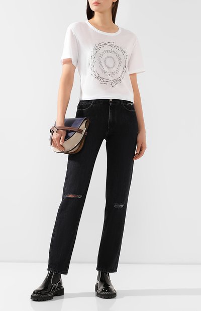 Хлопковая футболка ANN DEMEULEMEESTER белого цвета по цене 18050 руб., арт. 1902-3961-232-002, фото 2 Хлопковая футболка ANN DEMEULEMEESTER, арт. 1902-3961-232-002, фото 2