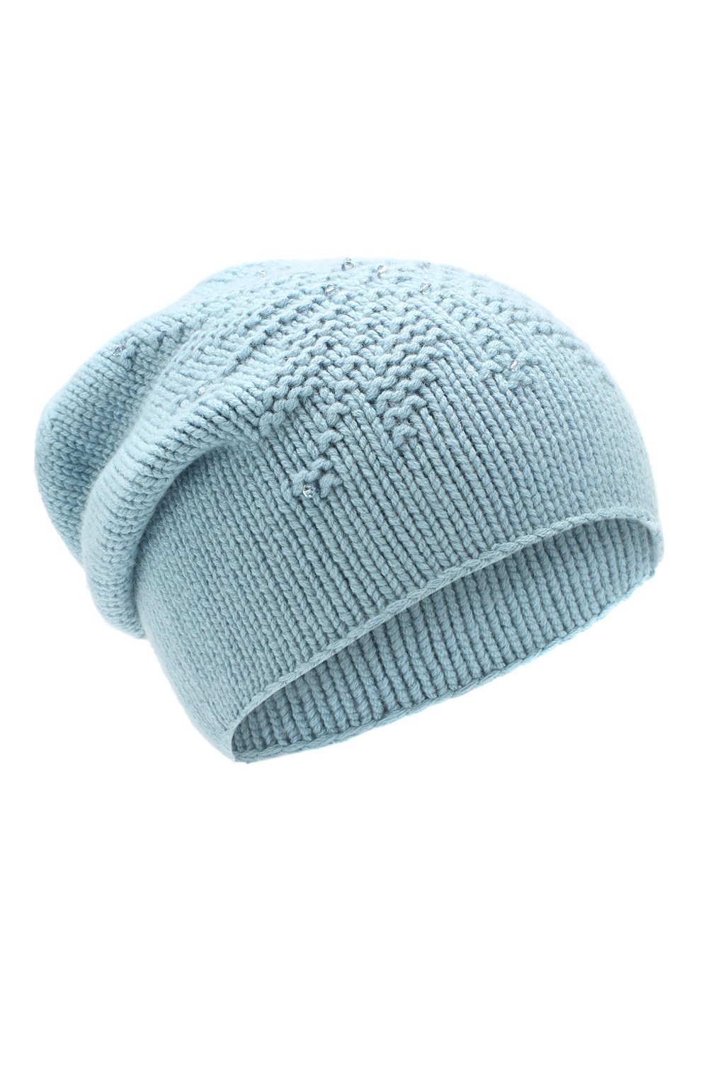 Кашемировая шапка LORO PIANA голубого цвета по цене 75500 руб., арт. FAF4951, фото 1 Кашемировая шапка LORO PIANA, арт. FAF4951, фото 1