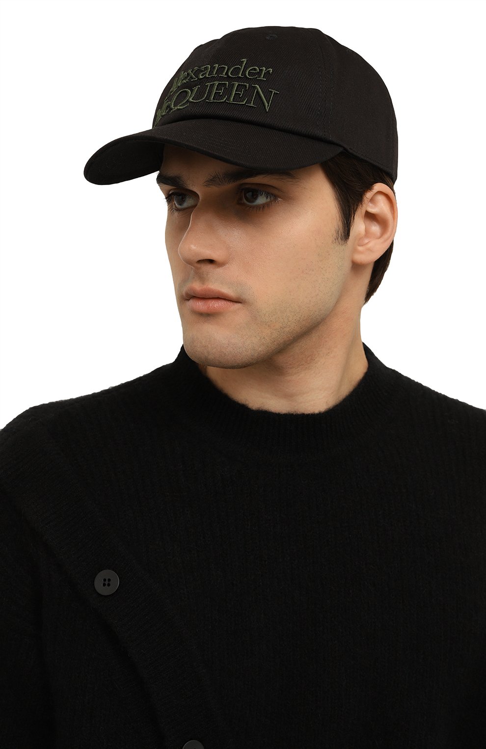 Хлопковая бейсболка ALEXANDER MCQUEEN, арт. 688658/4105Q, фото 2
