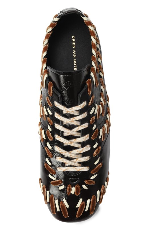 Кожаные кеды Dries Van Noten 252-011725-119 Коричневый  252-011725-119 Фото 6