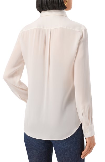Шелковая блузка GIORGIO ARMANI белого цвета по цене 215000 руб., арт. 2CHCC04G/T0021, фото 4 Шелковая блузка GIORGIO ARMANI, арт. 2CHCC04G/T0021, фото 4