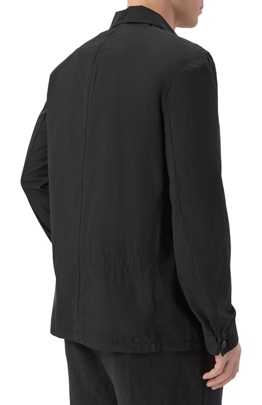 Хлопковая куртка-рубашка Transit CFUTRCB116WR Чёрный  CFUTRCB116WR Фото 4