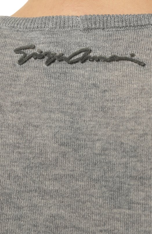 Пуловер из хлопка и кашемира Giorgio Armani 3RAM10/AM29Z Серый  3RAM10/AM29Z Фото 5