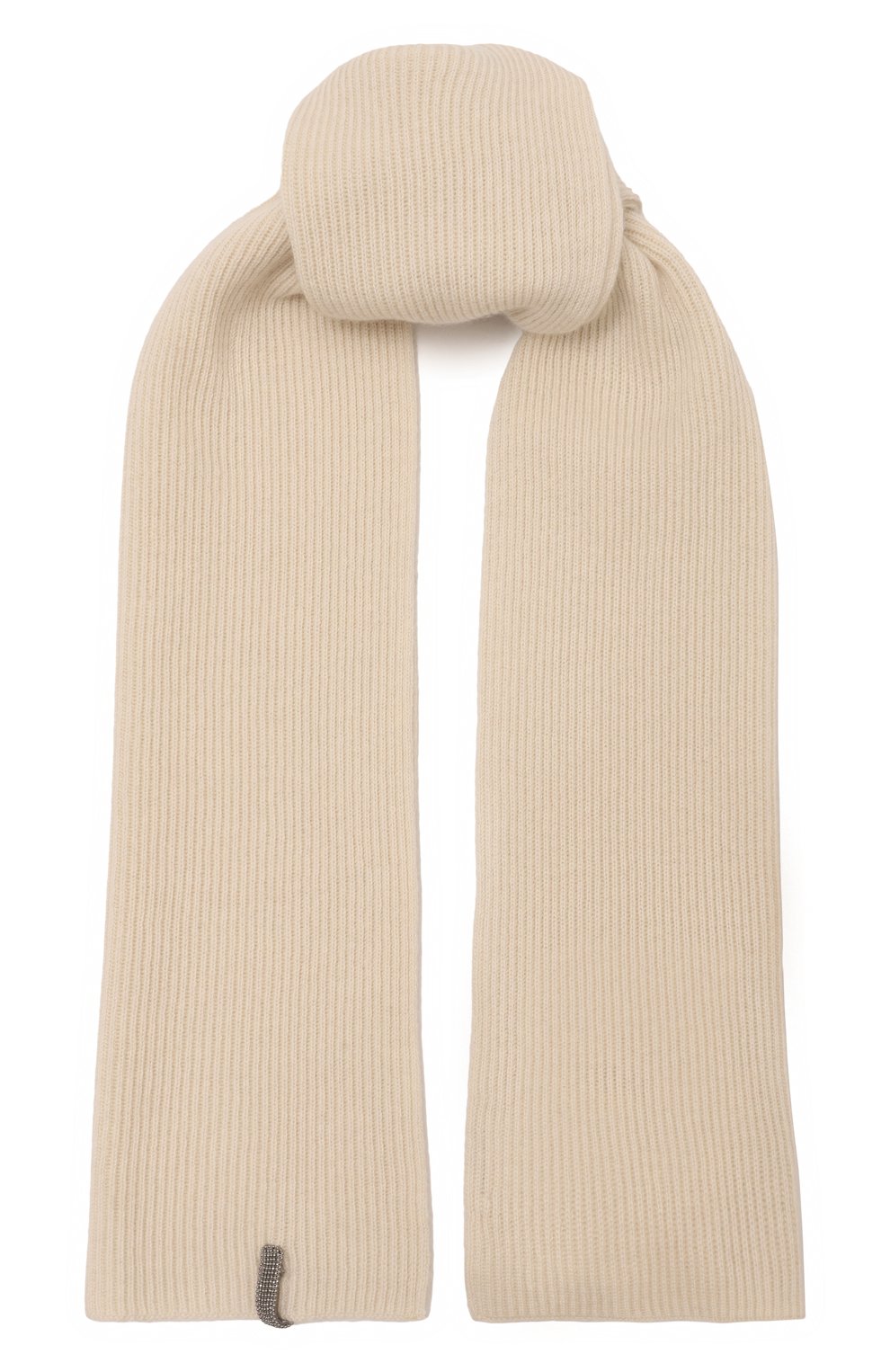 Кашемировый шарф BRUNELLO CUCINELLI кремового цвета по цене 32900 руб., арт. B12M10769A, фото 1 Кашемировый шарф BRUNELLO CUCINELLI, арт. B12M10769A, фото 1