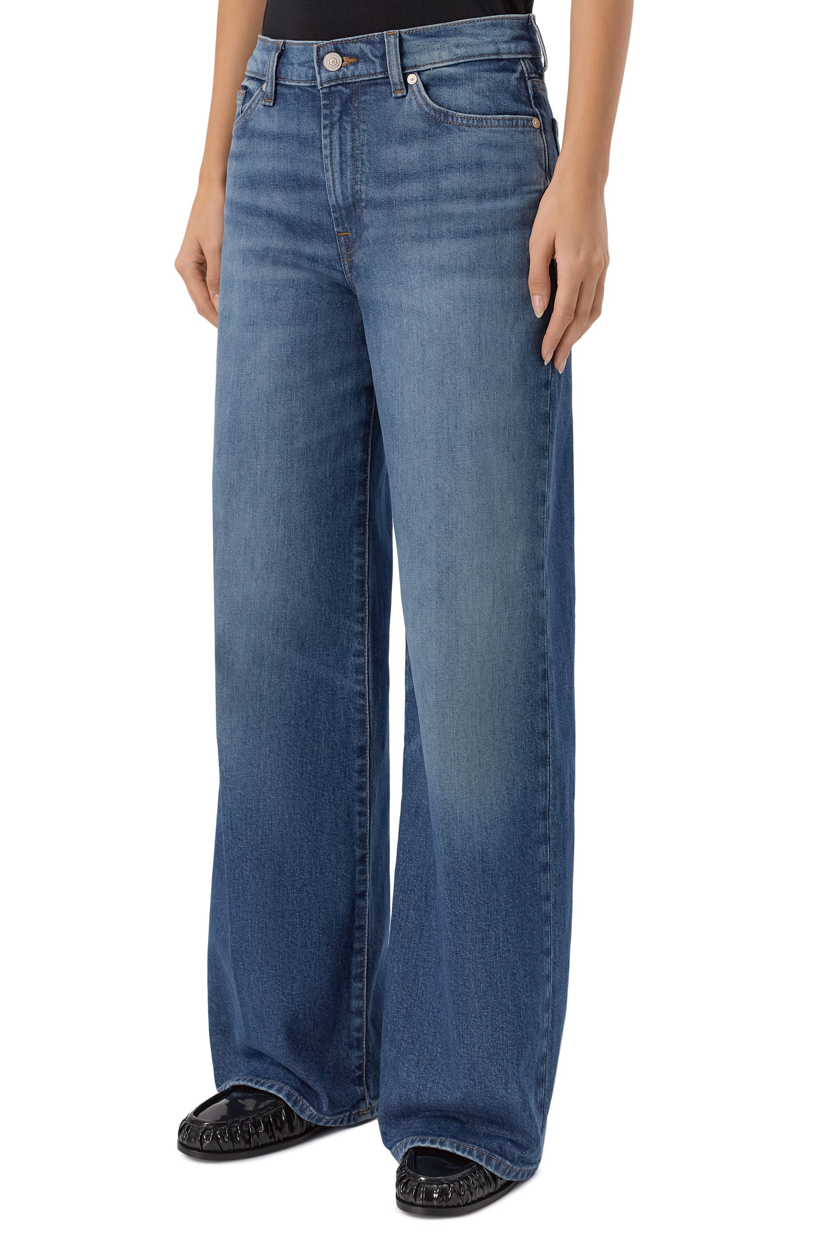 Джинсы lotta 7 FOR ALL MANKIND синего цвета по цене 31900 руб., арт. 7U8E0K85-3NG, фото 3 Джинсы lotta 7 FOR ALL MANKIND, арт. 7U8E0K85-3NG, фото 3