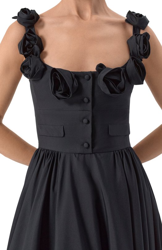 Хлопковое платье Giambattista Valli 25SSSVTE5096/40P0P Чёрный  25SSSVTE5096/40P0P Фото 5