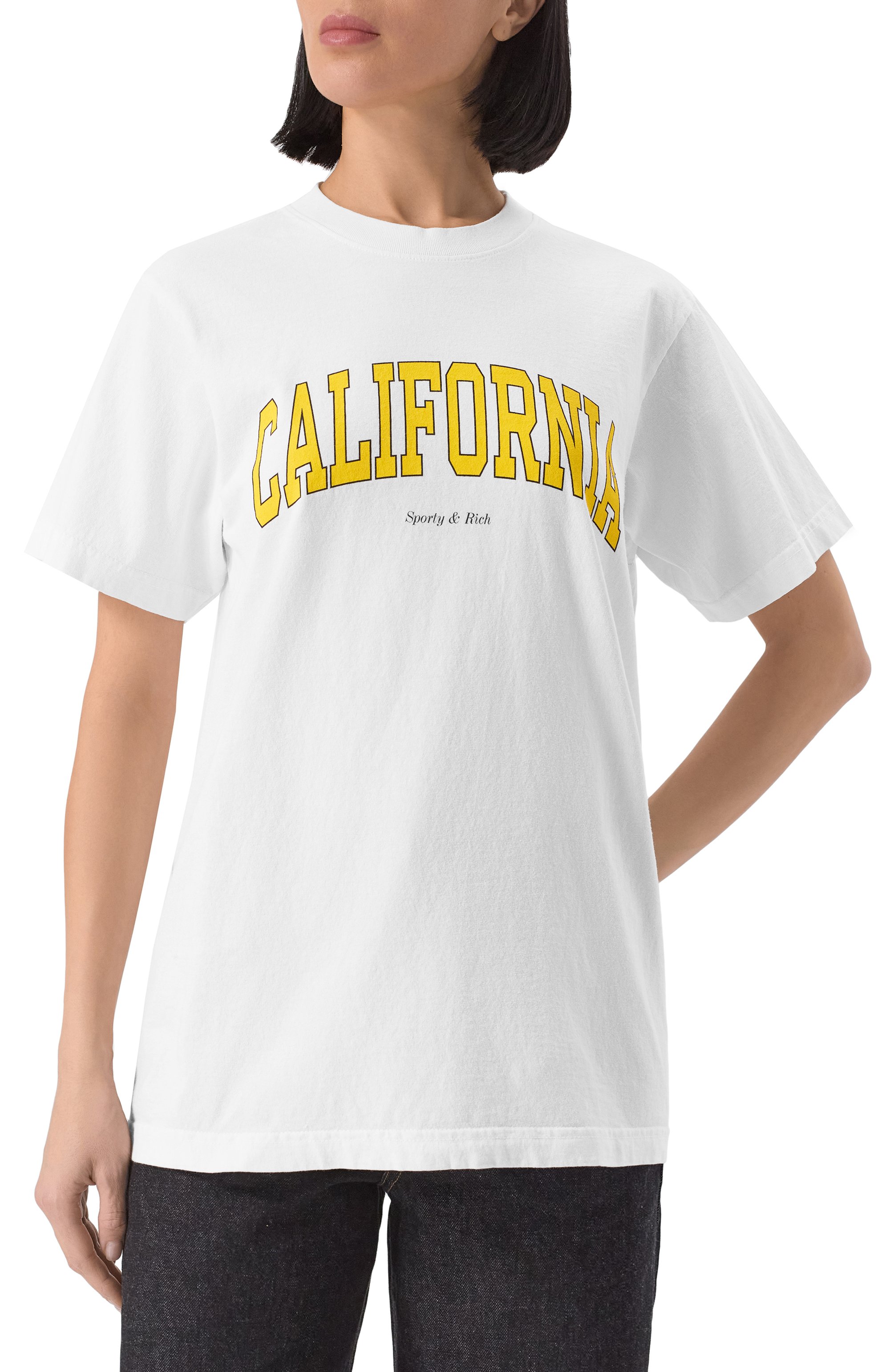 Хлопковая футболка SPORTY AND RICH, арт. T0043508501WH01, фото 7