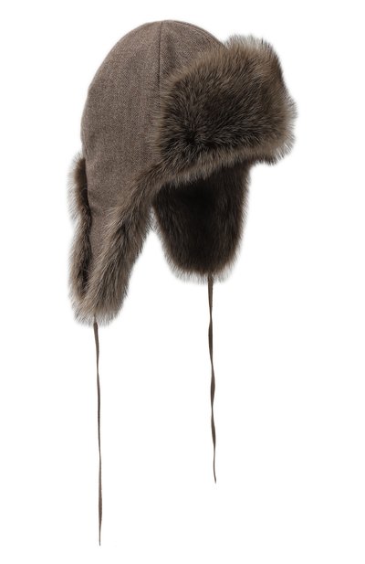 Мужская шапка-ушанка бруклин с отделкой из меха фишера FURLAND, арт. 0130909710005300067