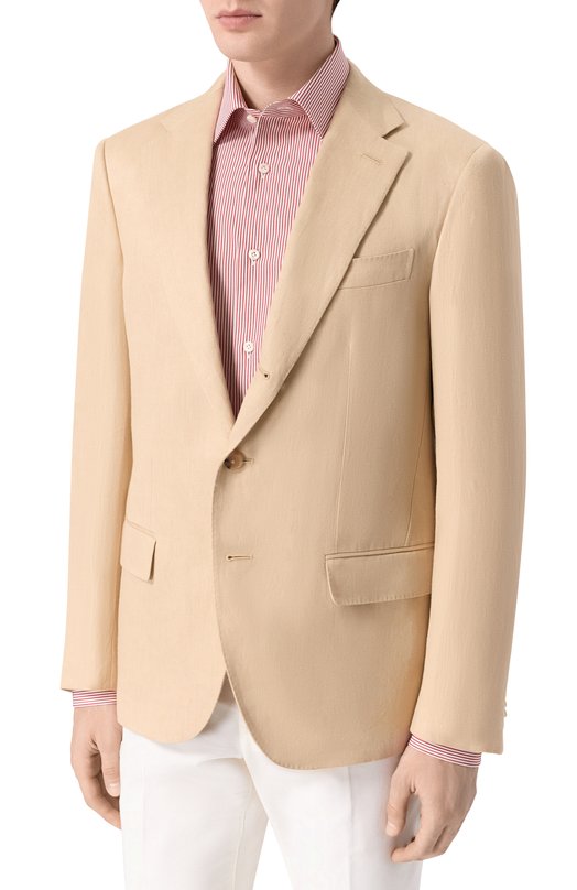 Льняной пиджак Loro Piana FA00560 Бежевый  FA00560 Фото 3