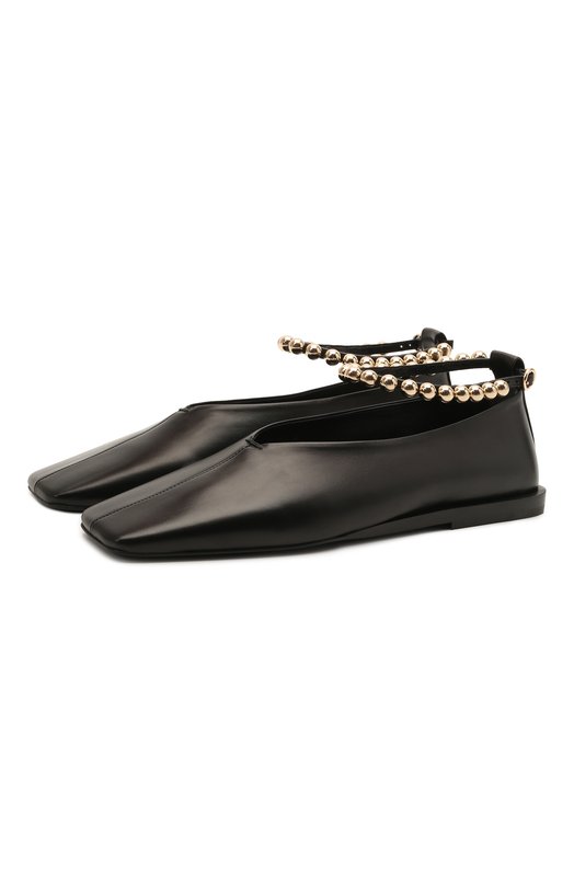 Кожаные балетки Jil Sander JS36061A-13030 Чёрный JS36061A-13030