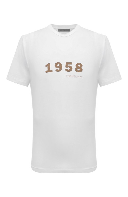 Хлопковая футболка Corneliani 94G587-9425044 Белый 94G587-9425044