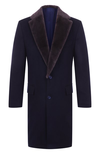 Мужское кашемировое пальто с воротником из бобра STEFANO RICCI, арт. M1ZF992C10/C060HC