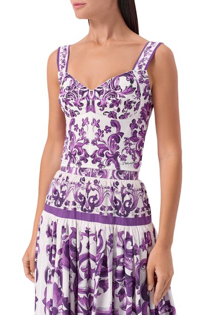 Хлопковый топ-бюстье DOLCE & GABBANA, арт. F7BB1T/FI5LS, фото 3