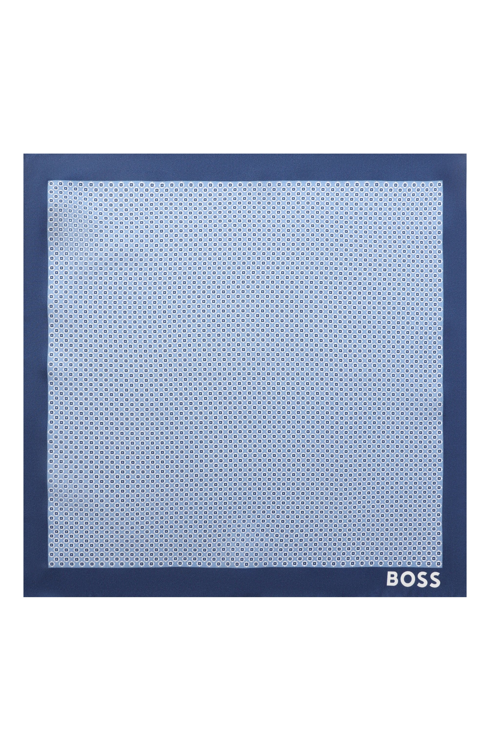 Шелковый платок BOSS голубого цвета по цене 8995 руб., арт. 50551499, фото 3 Шелковый платок BOSS, арт. 50551499, фото 3